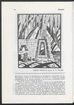 Ruinas incaicas : dibujo de G. Buitrago