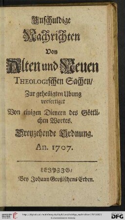 Dreyzehende Ordnung