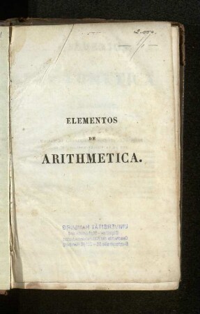 Elementos de arithmetica