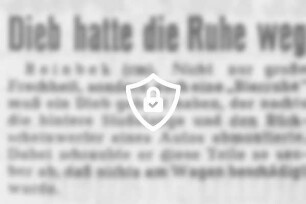 Dieb hatte die Ruhe weg