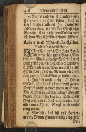 Leben und Wandels-Lieder.
