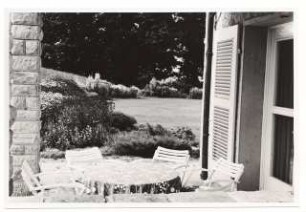 Garten Schindhelm, Kahla: Terrasse und Garten