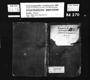 Lehen und Zinsbuch des bronnbachischen Hofs in Würzburg