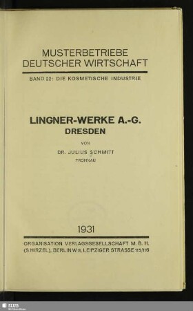 Lingner-Werke A.-G. Dresden