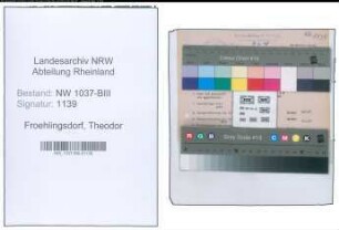 Entnazifizierung Theodor Froehlingsdorf , geb. 30.01.1904 (Reichsbahnbeamter)