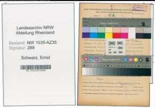 Entnazifizierung Ernst Schwarz , geb. 17.05.1898 ()