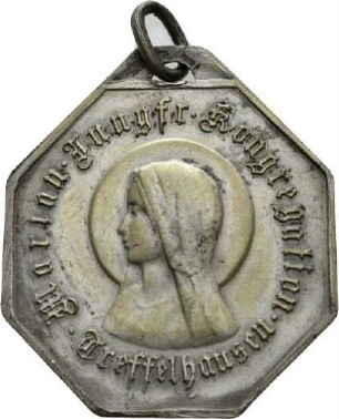 Medaille der Marianischen-Jungfern-Kongregation Treffelhausen