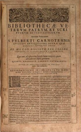 Magna Bibliotheca Vetervm Patrvm, Et antiquorum Scriptorvm Ecclesiasticorum. 11, Continens Scriptores saeculi XI. id est, ab Ann. Christi 1000. usq[ue] ad ann. 1100