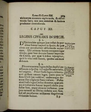 Caput XII. De Legibus Civilibus In Specie.