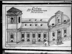 Heidelberg Aus Thesaurus Palatinus Zeichnung Esslesia P.P. Carmelitarum Discalceatorum Karmerliterkloster