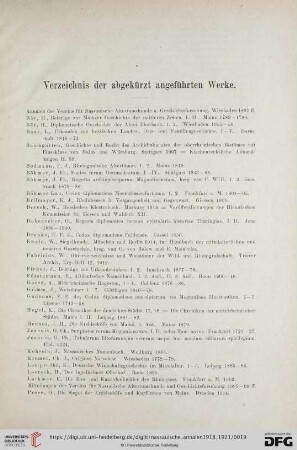 Verzeichnis der abgekürzt angeführten Werke