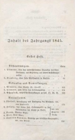 I-IV Inhaltsverzeichnis Hefte 1-4