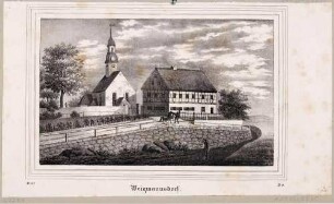 Die Kirche in Weigmannsdorf (Lichtenberg-Weigmannsdorf) in Mittelsachsen, aus Sachsens Kirchen-Galerie von Hermann Schmidt, 1838, Bd. 2