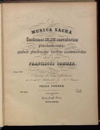 T. 19: Musica sacra. T. 19