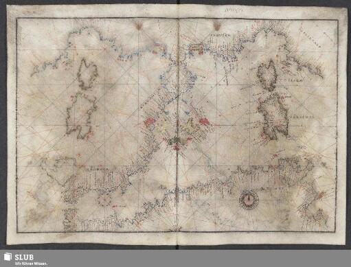 [Westliches Mittelmeer mit Balearen, Korsika und Sardinien]