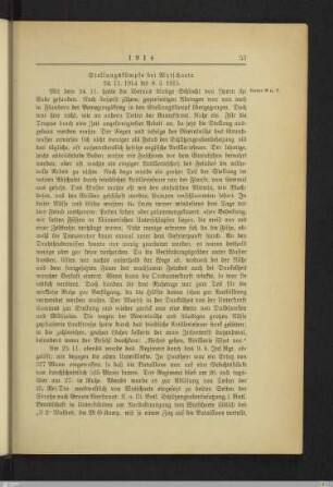 Stellungskämpfe bei Wytschaete