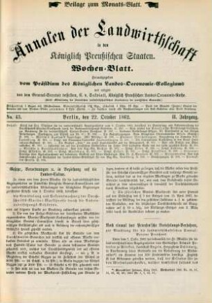 No. 43. Berlin, den 22. October 1862. II. Jahrgang.