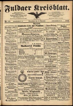 Zweite Ausgabe vom Samstag, den 15. November 1902.