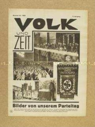 Sozialdemokratische Wochenzeitschrift "Volk und Zeit" u.a. zum SPD-Parteitag in Magdeburg