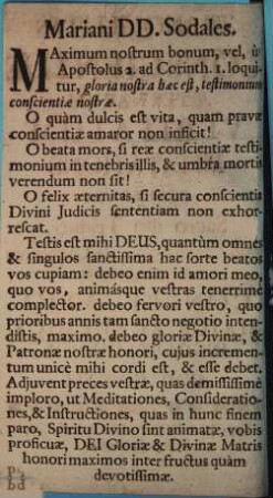 Tranqillitas conscientiae aeternarum veritatum : meditatione procurata sacro illo triduo quod annuae Spiritus recollectioni devote consecrat Congregatio maior academica Ingolstadiensis anno 1741