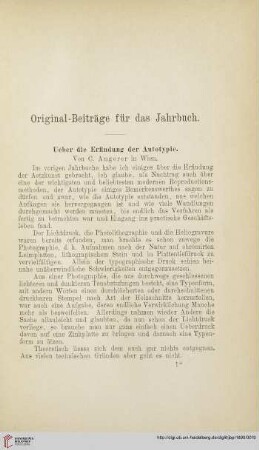 Ueber die Erfindung der Autotypie