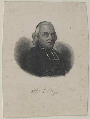 Bildnis des Abbé de l' Epée