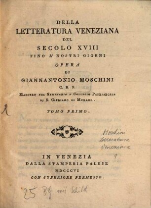 Della letteratura Veneziana del secolo XVIII fino à nostri giorni : opera, 1