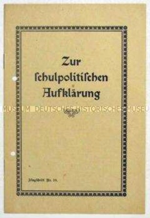 National-konservative Propagandaschrift zur Bildungspolitik