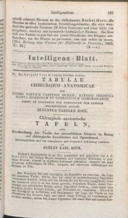 Intelligenz-Blatt.