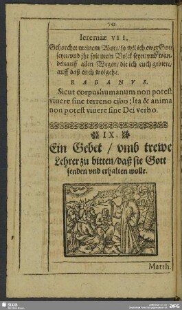 IX. Ein Gebet, umb trewe Lehrer zu bitten
