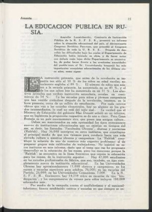 La educación pública en Rusia