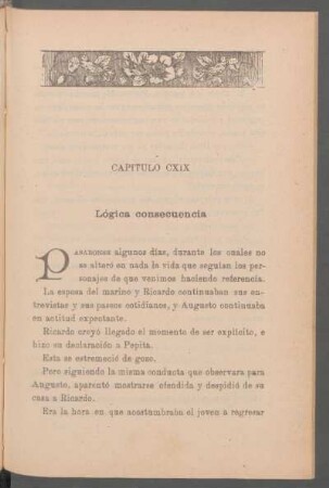 Capítulo CXIX - Lógica consecuencia
