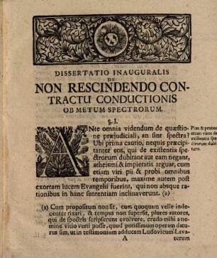 Diss. inaug. iur. de non rescindendo contractu conductionis ob metum spectrorum