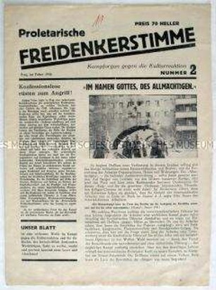 Exil-Ausgabe der kommunistischen Monatszeitung "Proletarische Freidenkerstimme"