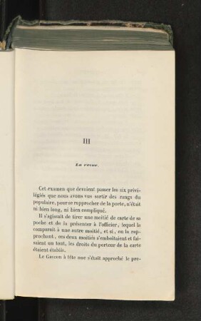 III La revue.