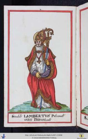 Sanctus Lambertus und Sanctus Georgius, Stadtpatrone von Freiburg.