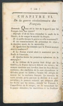 Chapitre VI. De la guerre révolutionnaire des Francais