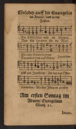 Am ersten Sontag im Advent ...
