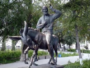 Denkmal vom Hodscha Nasreddin auf einem Esel