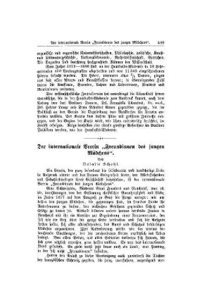 Der internationale Verein "Freundinnen des jungen Mädchens"