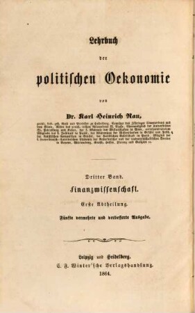 Grundsätze der Finanzwissenschaft, 1