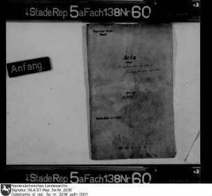 Landtagssachen und weitere Schriftstücke zu Verhandlungen mit den bremischen Landständen