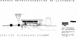Lauchheim: Empfangsgebäude Westansicht (Giebelseite)