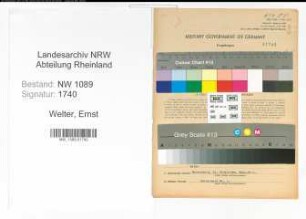 Entnazifizierung Ernst Welter , geb. 01.04.1912 (Brandmeister)