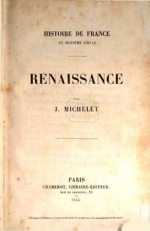 Histoire de France, 7. Renaissance
