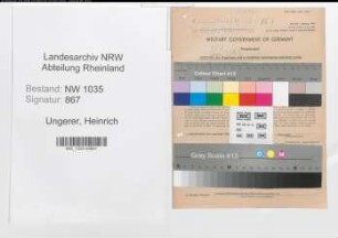Entnazifizierung Heinrich Ungerer , geb. 09.08.1899 (Ingenieur)