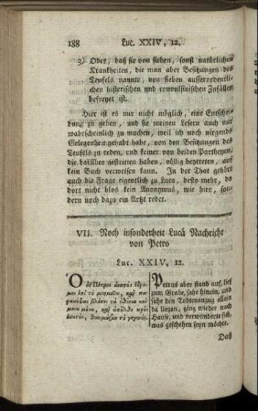 VII. Noch insonderheit Lucä Nachricht von Petro