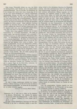 617-619 [Rezension] Hagemann, Georg, Metaphysik