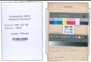Entnazifizierung Wilhelm Jansen , geb. 03.09.1909 (Verm.Rat)
