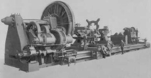 Größte Drehbank der Welt: Drehbank für Schiffswellen (Niles, Berlin) : Technikgeschichte | Maschinenbau | Werkzeuge und Werkzeugmaschinen | Hobelmaschinen, Drehbänke; Revolver Drehbänke; Automaten, Schleifmaschinen